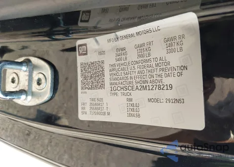 2021 Chevrolet Colorado 2Wd Long Box Lt z USA, uszkodzony, nr VIN 1GCHSCEA2M1278219